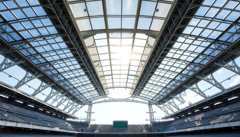 Стадионы и экологическая устойчивость: зелёные решения для покрытия - иллюстрация