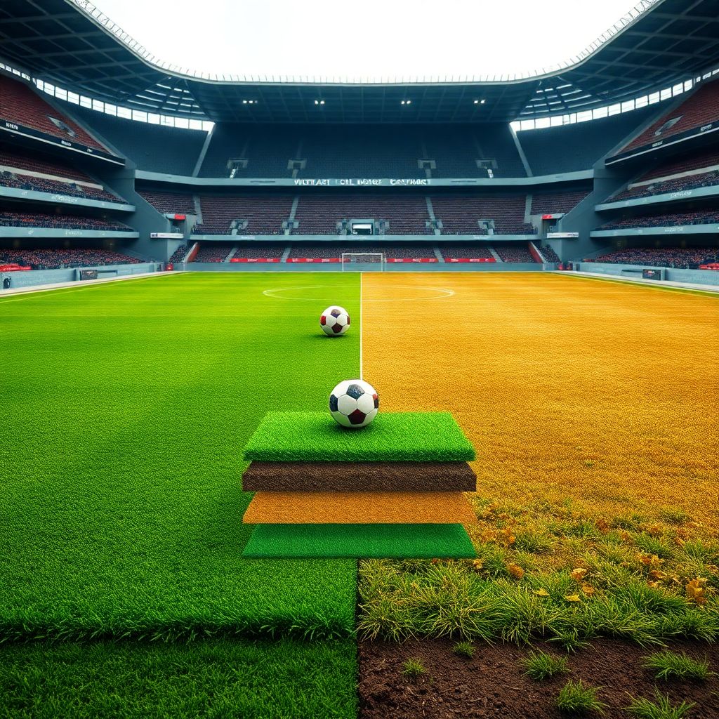 Сравнение полей европейских арен по качеству покрытия и травяного рулона