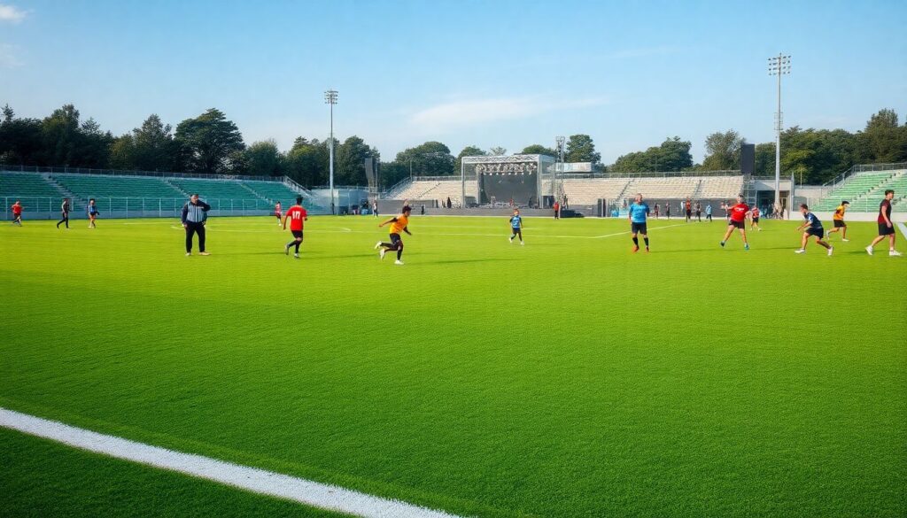 История стадионов: смена газона и модернизации полевых покрытий - иллюстрация