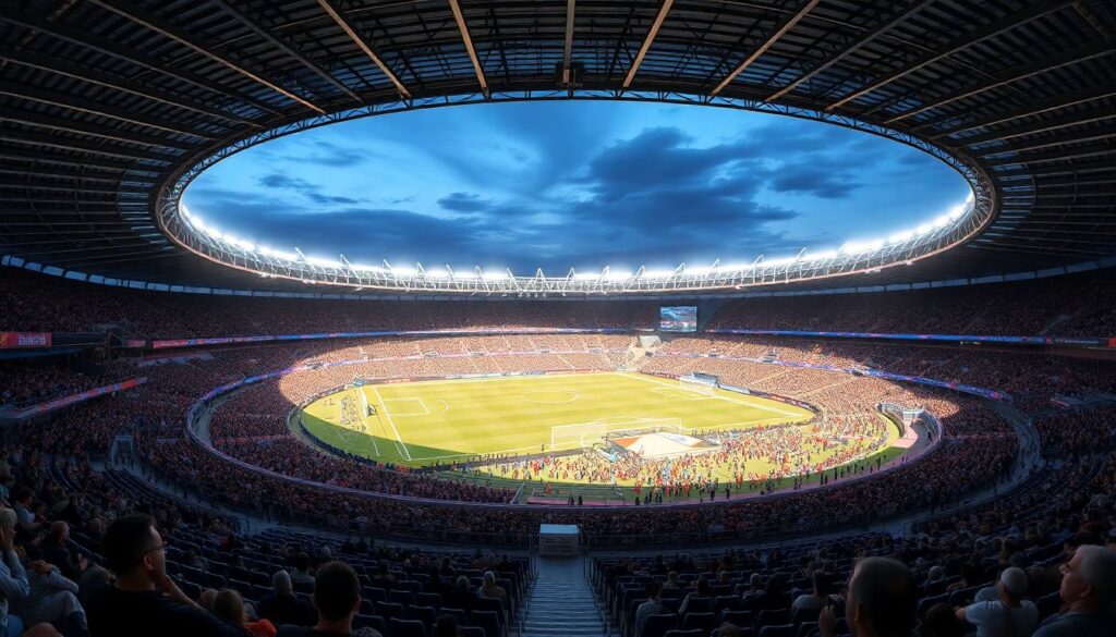 Влияние размера стадиона на атмосферу и посещаемость - иллюстрация