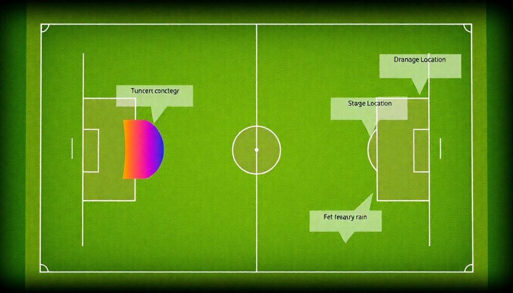 Технологии для оценки ровности поля на стадионе - иллюстрация