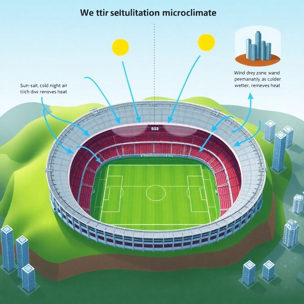 Как локация арены влияет на микроклимат поля и качество игры