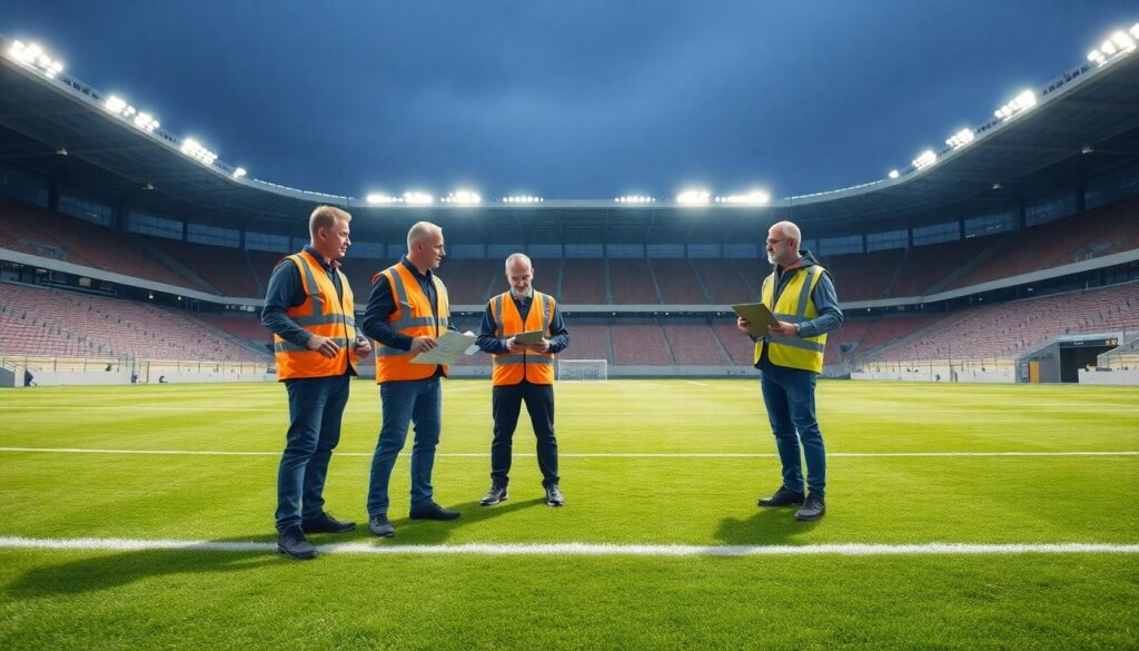 История модернизации стадионов и газона - иллюстрация