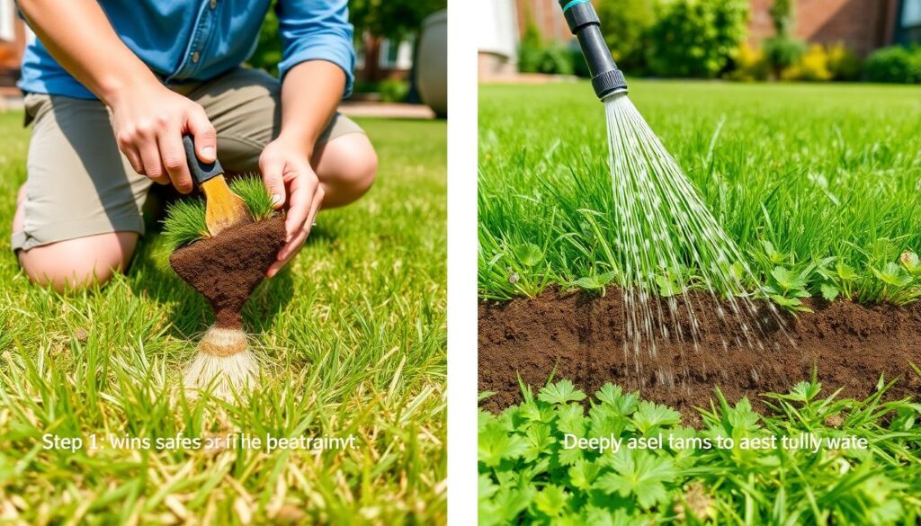 Как бороться с усыханием травы в тёплые месяцы - иллюстрация