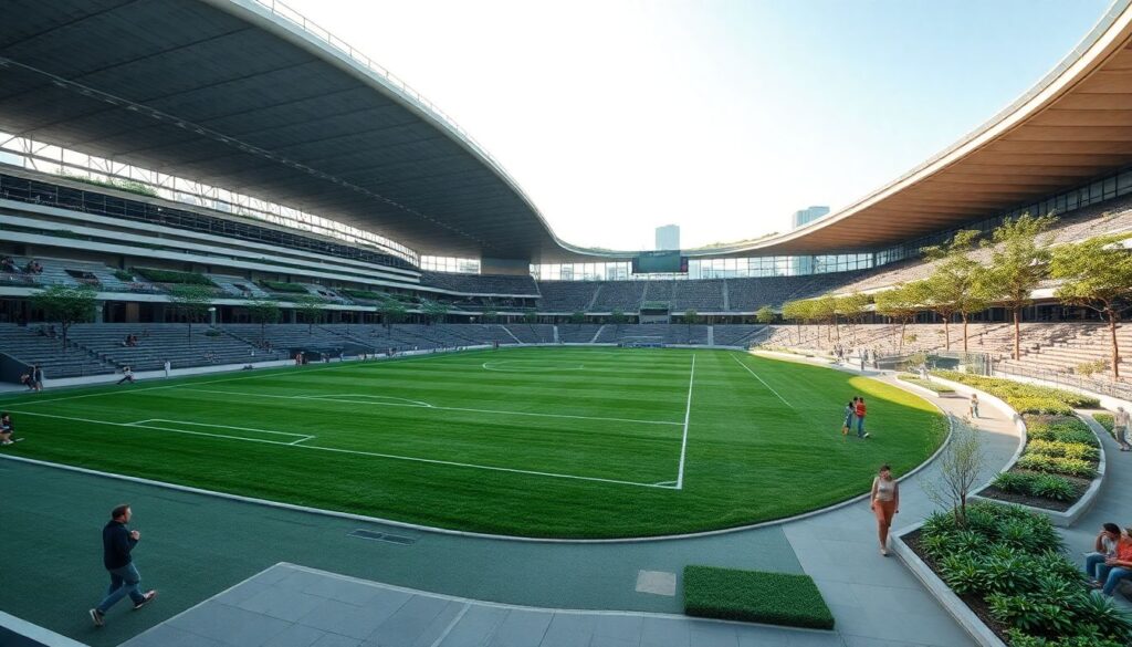 Эко-арены и газон: экологичность полевых покрытий - иллюстрация